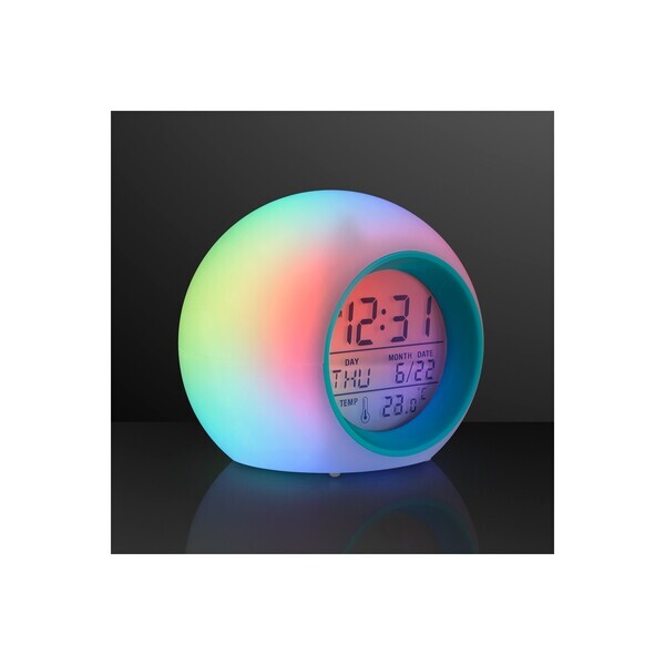 Round Color Changing LED Alarm Clock