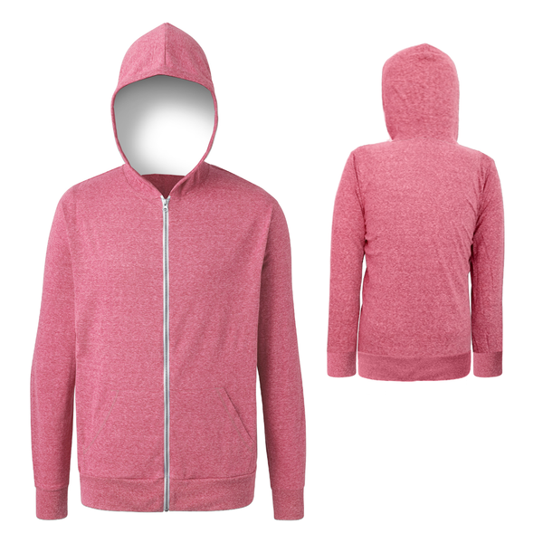 Zip Front Tri-Blend Full Color Unisex Hoodie