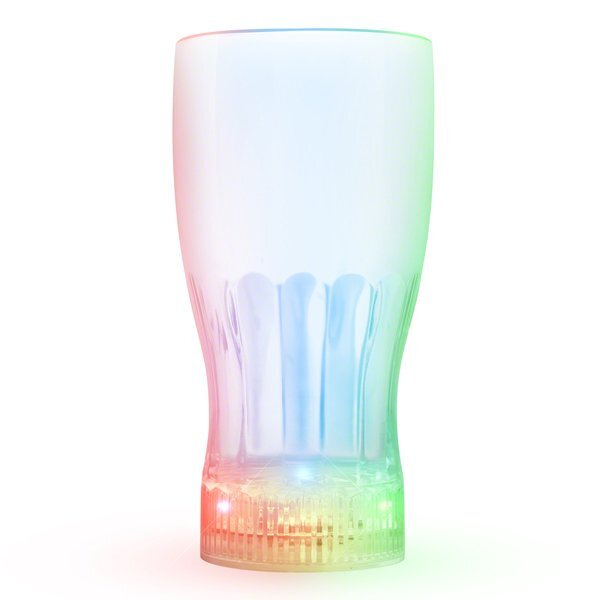 Light Up LED Plastic Cola Glass, 12oz.