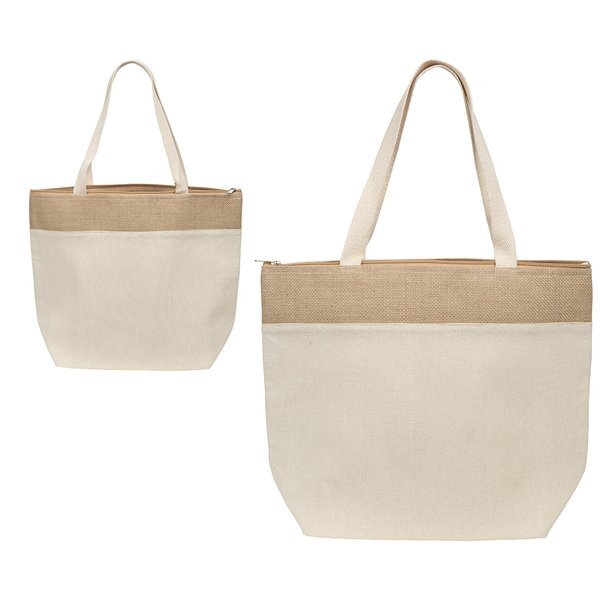 Savanna Jute & Recycled Cotton Cooler Tote
