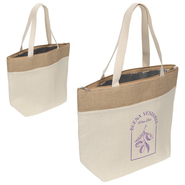 Savanna Jute & Recycled Cotton Cooler Tote