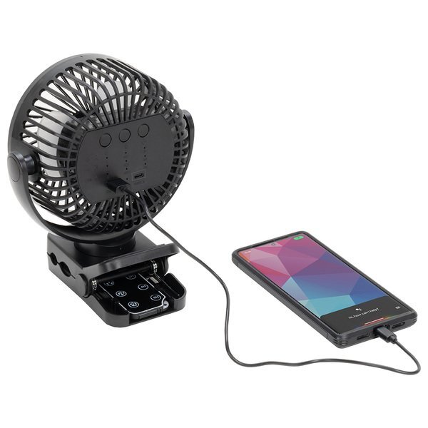 Zephyr Clip Fan w/ Power Bank, Light & Remote Control