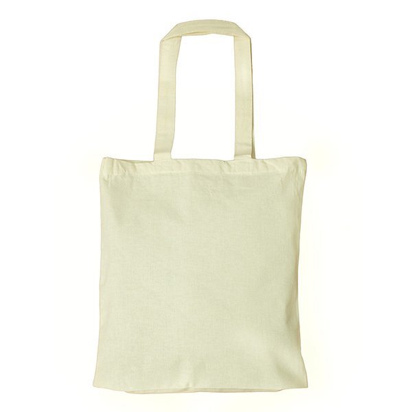 Medium Natural Cotton Tote Bag with Bottom Gusset