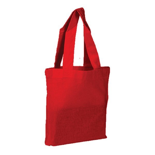Medium Colored Cotton Tote Bag with Bottom Gusset