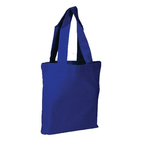 Medium Colored Cotton Tote Bag with Bottom Gusset