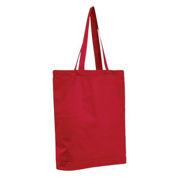 Economical Colored Tote Bag with Bottom Gusset