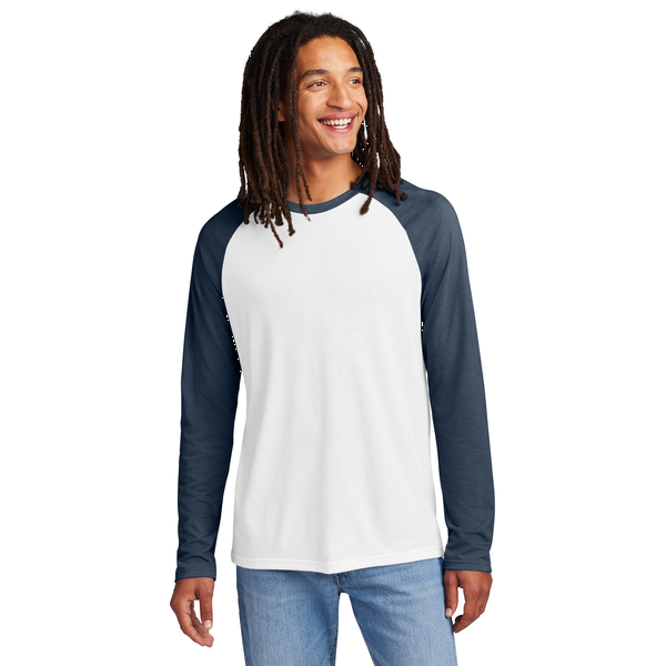 Allmade® Tri-Blend Long Sleeve Colorblock Raglan Unisex Tee