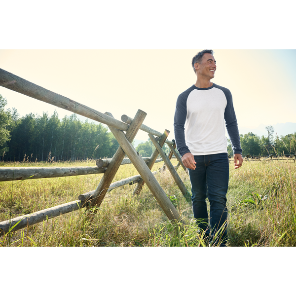 Allmade® Tri-Blend Long Sleeve Colorblock Raglan Unisex Tee