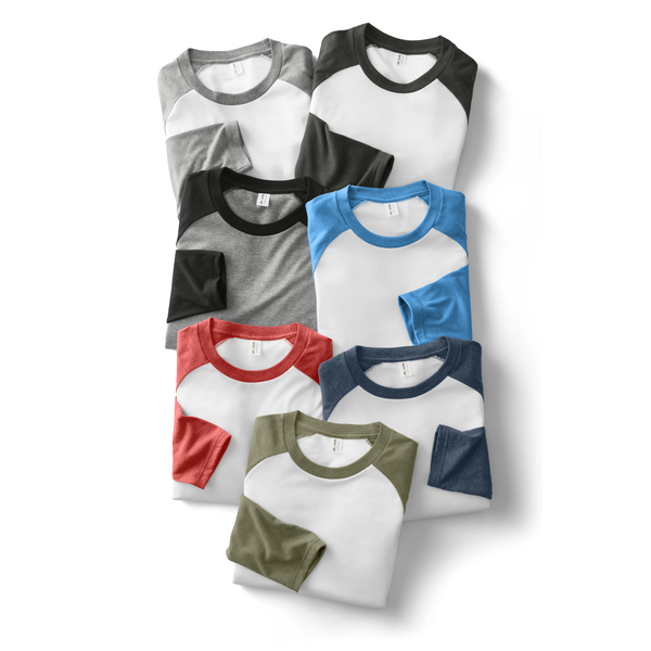 Allmade® Tri-Blend Long Sleeve Colorblock Raglan Unisex Tee