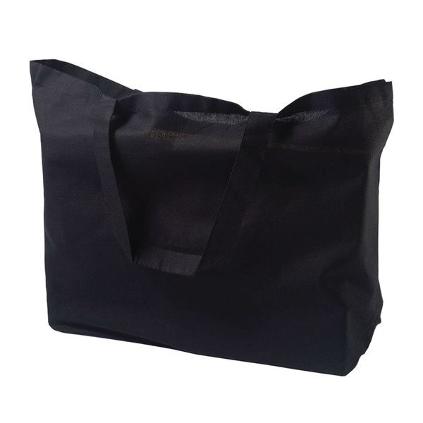 Canvas Jumbo Black Tote Bag