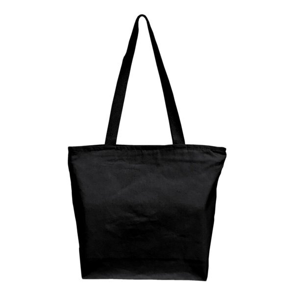 Medium Canvas Colored Zipper Tote Bag