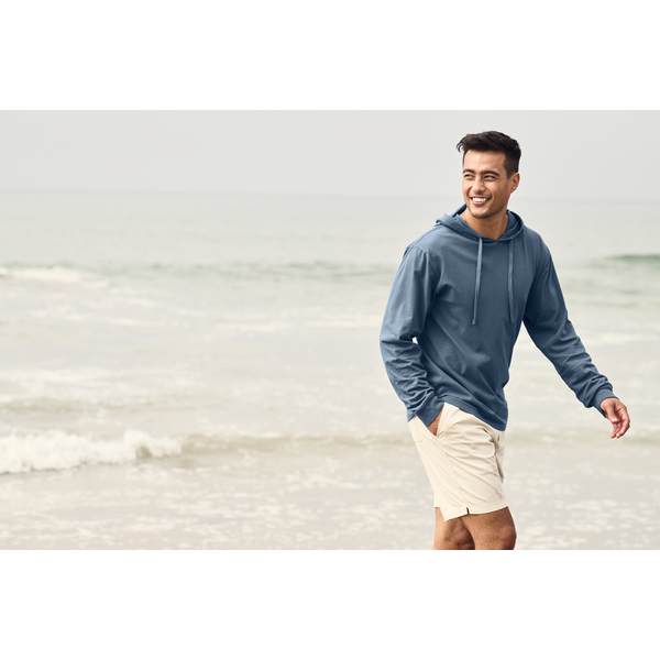 Port & Company® Beach Wash® Garment-Dyed Ring Spun Cotton Pullover Unisex Hooded Tee