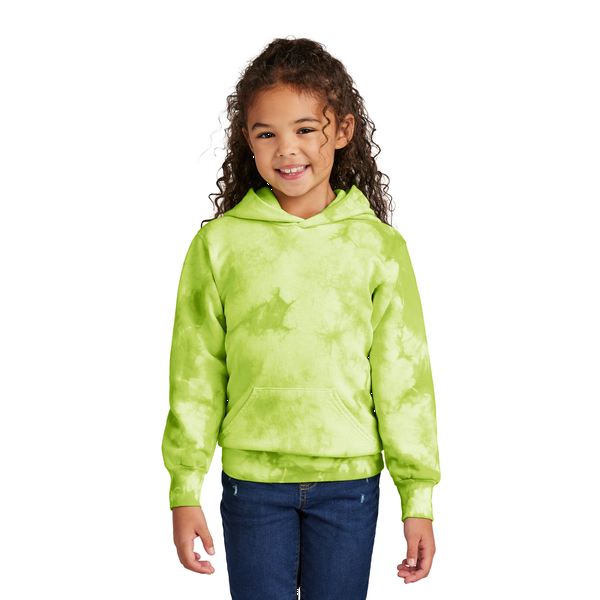 Port & Company® Cotton/Poly Crystal Tie-Dye Pullover Youth Hoodie