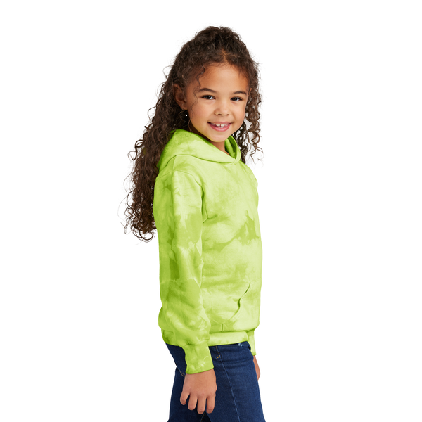 Port & Company® Cotton/Poly Crystal Tie-Dye Pullover Youth Hoodie