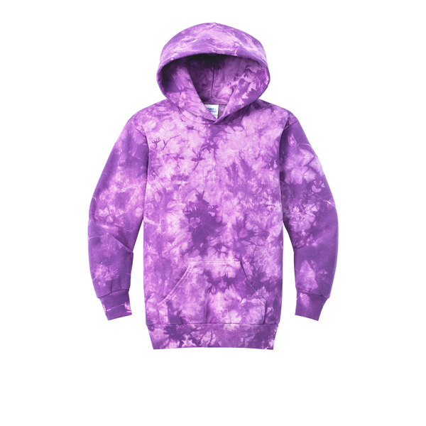 Port & Company® Cotton/Poly Crystal Tie-Dye Pullover Youth Hoodie