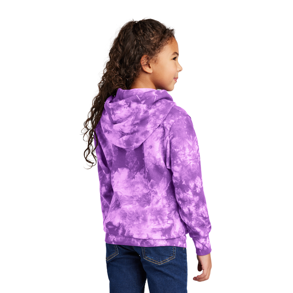 Port & Company® Cotton/Poly Crystal Tie-Dye Pullover Youth Hoodie