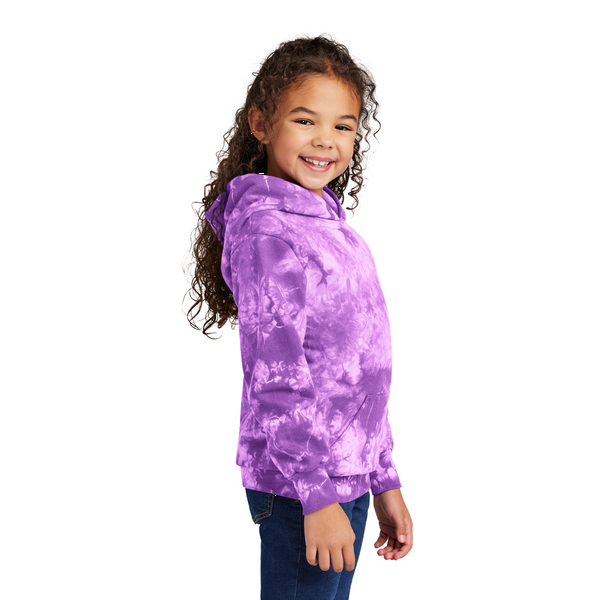 Port & Company® Cotton/Poly Crystal Tie-Dye Pullover Youth Hoodie