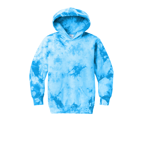 Port & Company® Cotton/Poly Crystal Tie-Dye Pullover Youth Hoodie