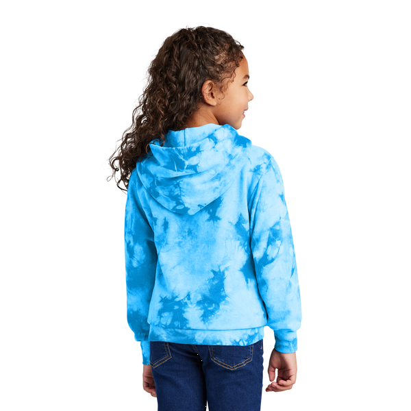 Port & Company® Cotton/Poly Crystal Tie-Dye Pullover Youth Hoodie