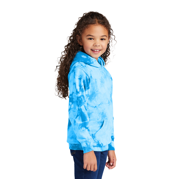 Port & Company® Cotton/Poly Crystal Tie-Dye Pullover Youth Hoodie