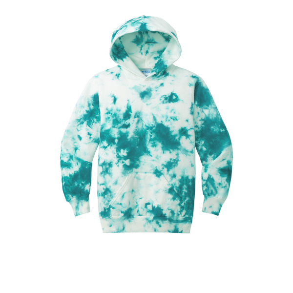 Port & Company® Cotton/Poly Crystal Tie-Dye Pullover Youth Hoodie