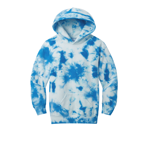 Port & Company® Cotton/Poly Crystal Tie-Dye Pullover Youth Hoodie