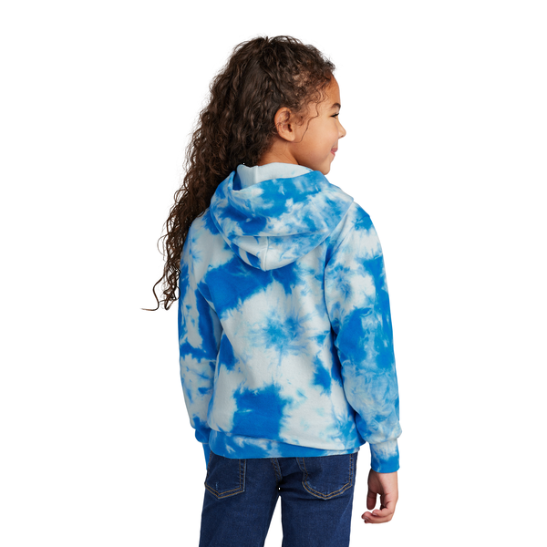 Port & Company® Cotton/Poly Crystal Tie-Dye Pullover Youth Hoodie
