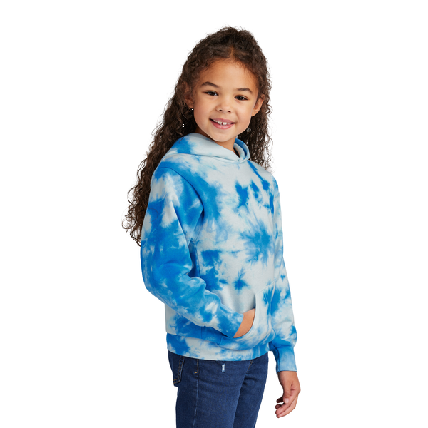 Port & Company® Cotton/Poly Crystal Tie-Dye Pullover Youth Hoodie