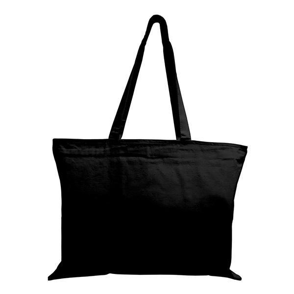 Basic Cotton Colored Zipper Tote Bag