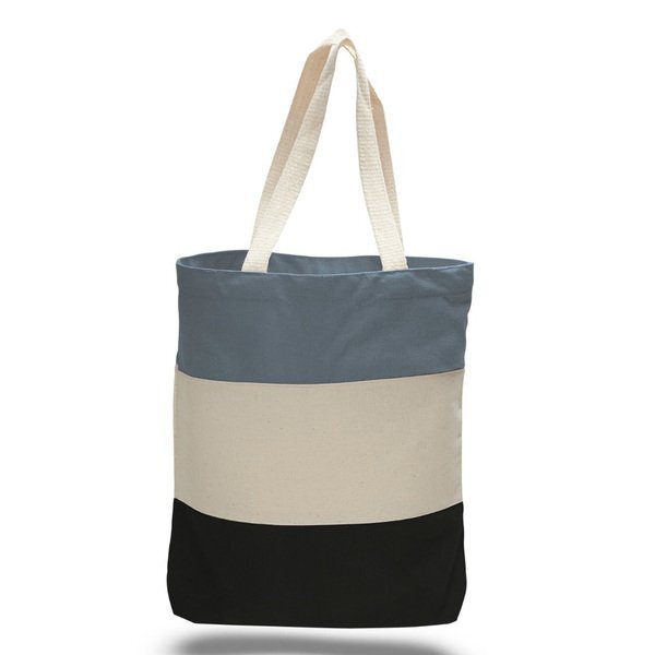 Cotton Canvas Tri Color Bag