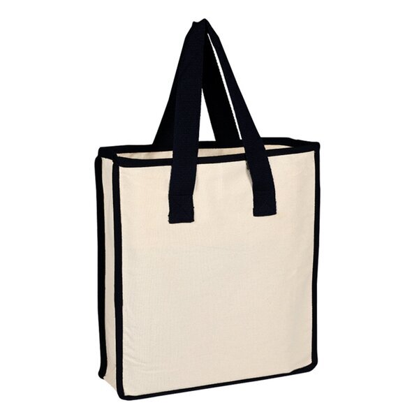 Accent Color Canvas Shopping Bag