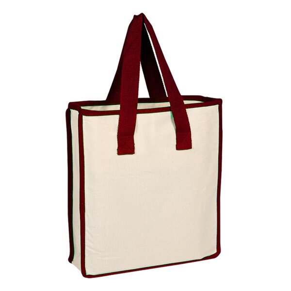 Accent Color Canvas Shopping Bag
