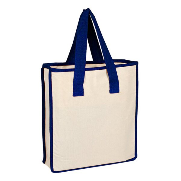 Accent Color Canvas Shopping Bag