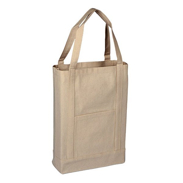 Natural Canvas Two Tone Deluxe Tote Bag