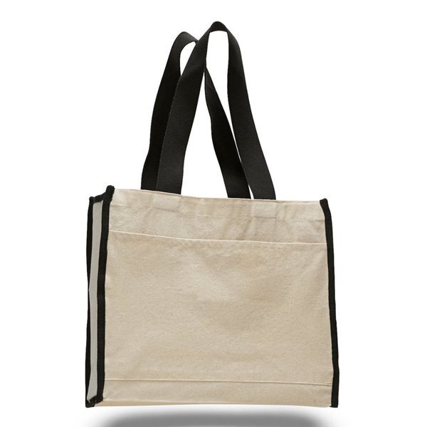 Colored Cotton Gusset Tote Bag