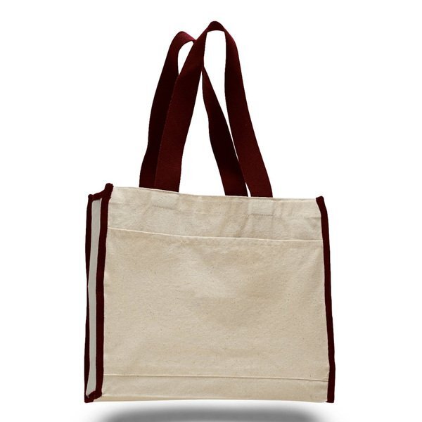 Colored Cotton Gusset Tote Bag