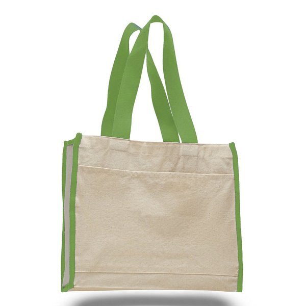 Colored Cotton Gusset Tote Bag