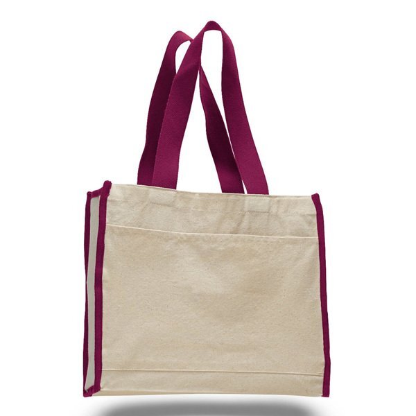 Colored Cotton Gusset Tote Bag