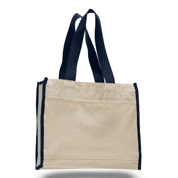 Colored Cotton Gusset Tote Bag