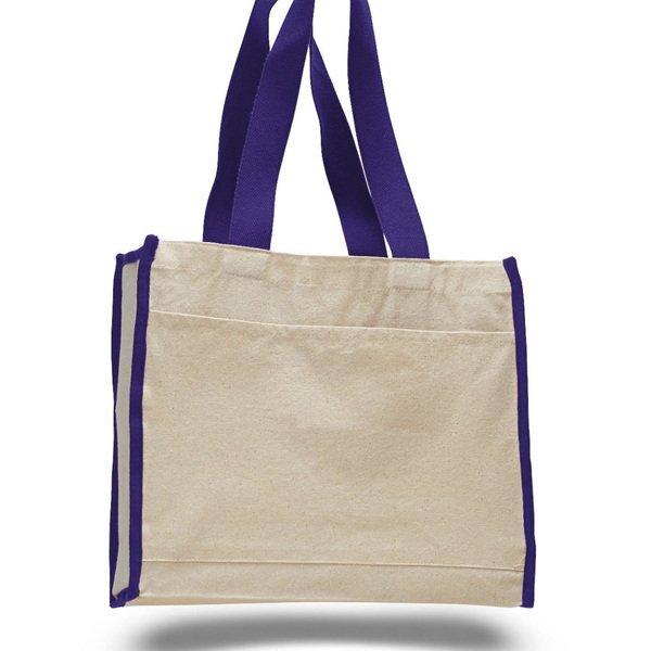 Colored Cotton Gusset Tote Bag