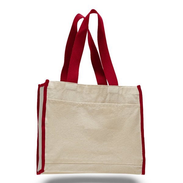 Colored Cotton Gusset Tote Bag