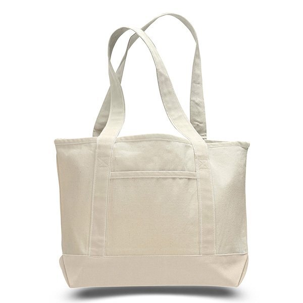 Deluxe Natural Cotton Shopping Tote Bag