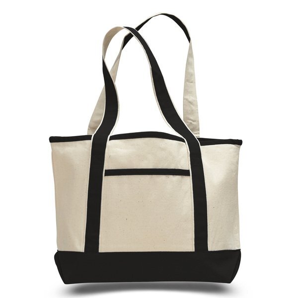 Deluxe Colored Cotton Shopping Tote Bag