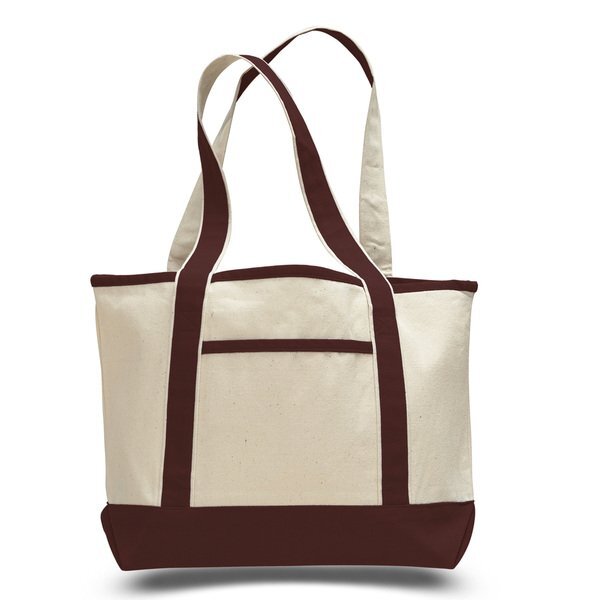 Deluxe Colored Cotton Shopping Tote Bag