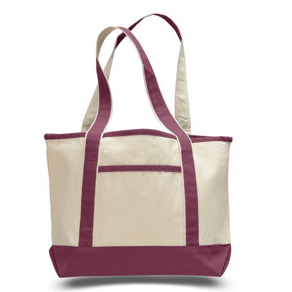 Deluxe Colored Cotton Shopping Tote Bag