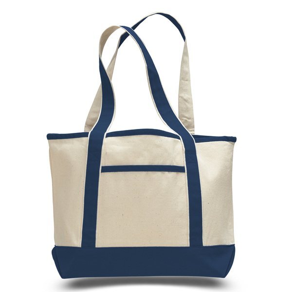 Deluxe Colored Cotton Shopping Tote Bag