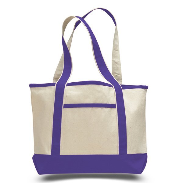 Deluxe Colored Cotton Shopping Tote Bag
