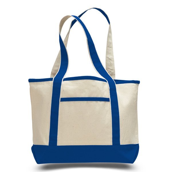 Deluxe Colored Cotton Shopping Tote Bag