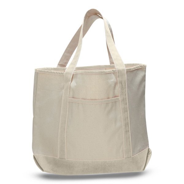 Natural Cotton Ocean Front Shopping Tote Bag