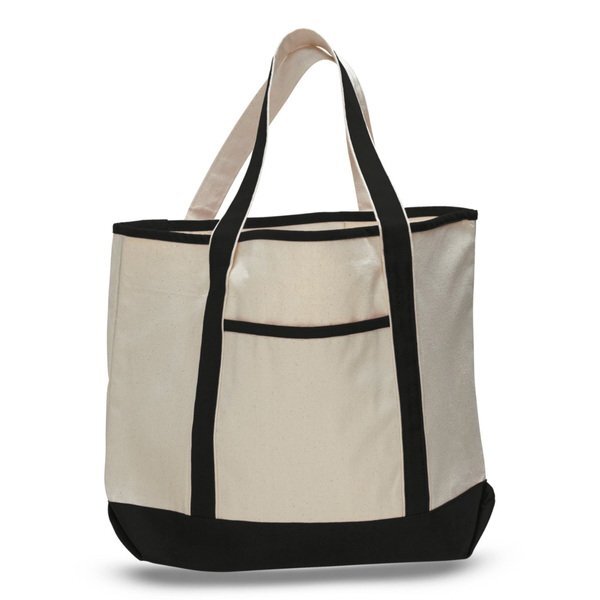 Colored Cotton Ocean Front Shopping Tote Bag